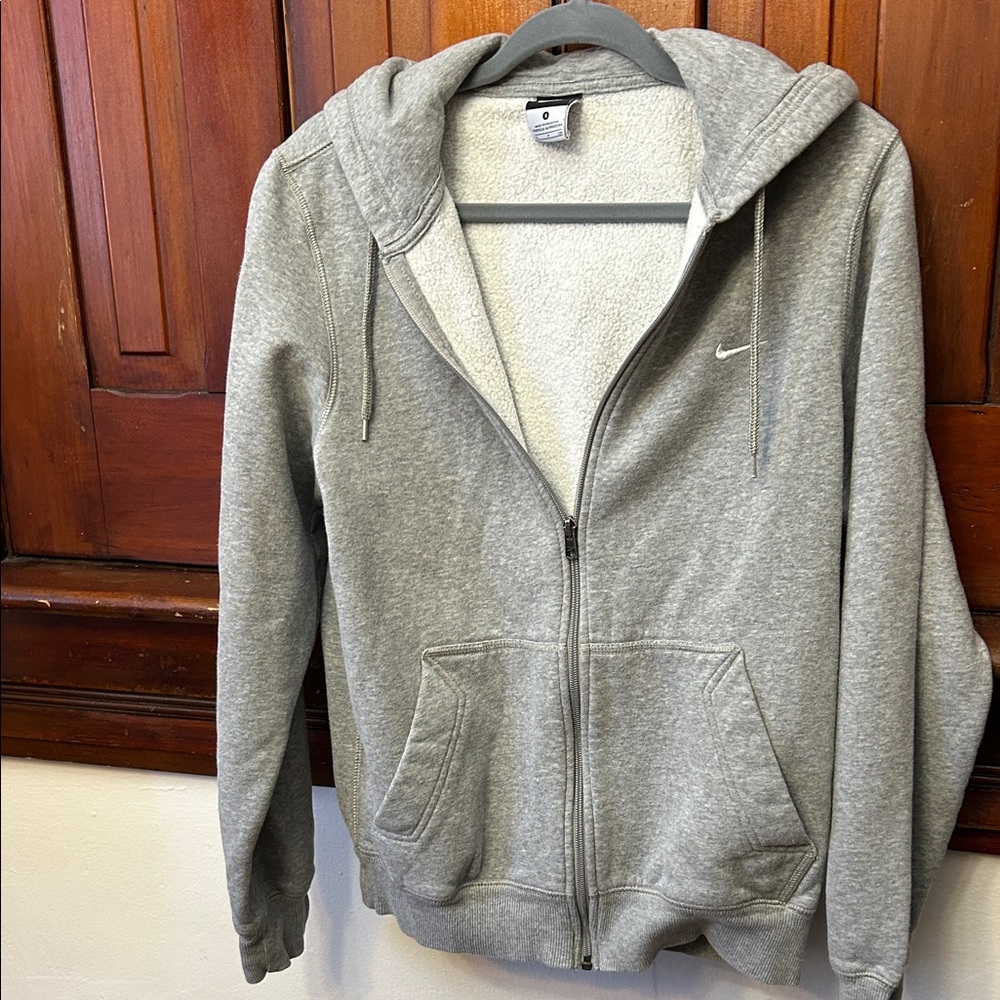 Nike Gray Fleece-Lined Hoodie
